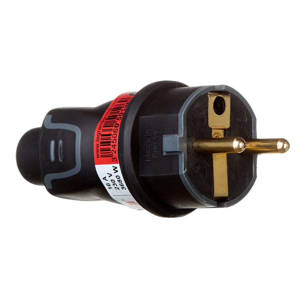 Plug with grounding Rubber Legrand Helium 16-A