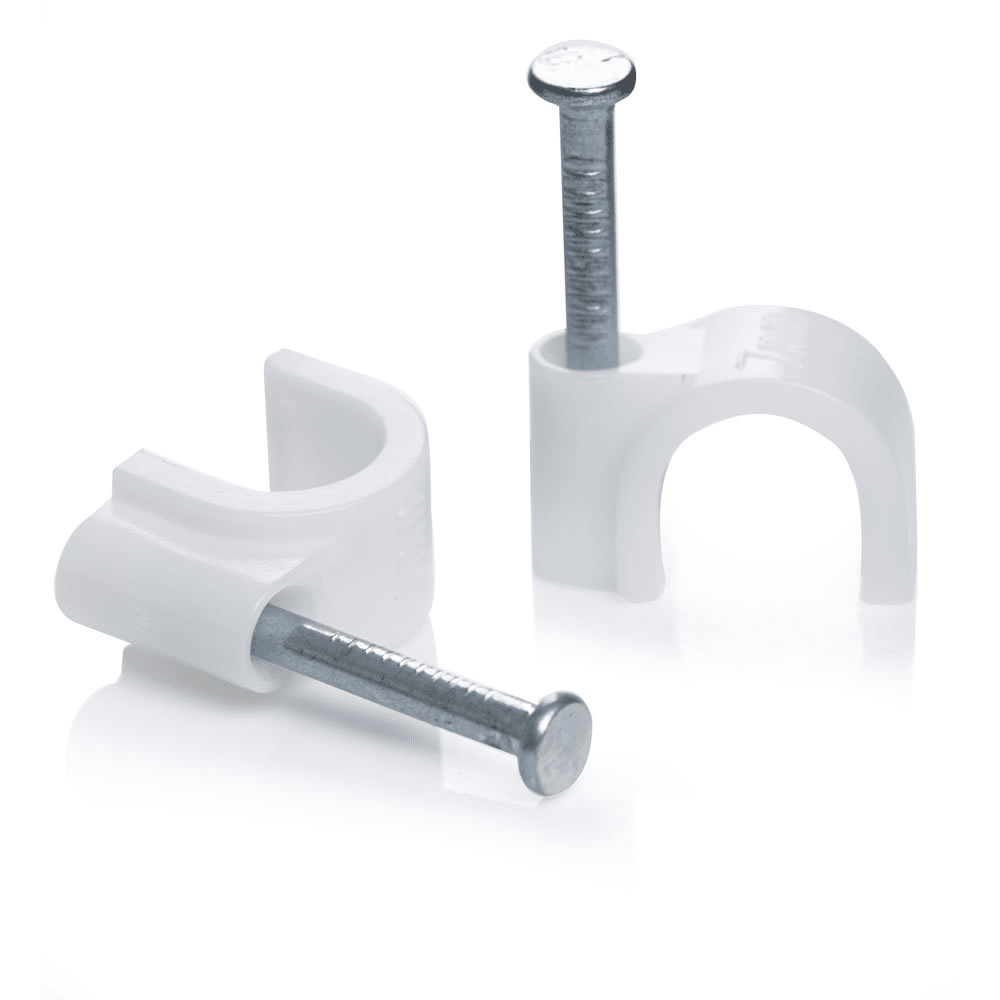 Cable tie with round nail / Clamp / Comfort (100 pcs.)