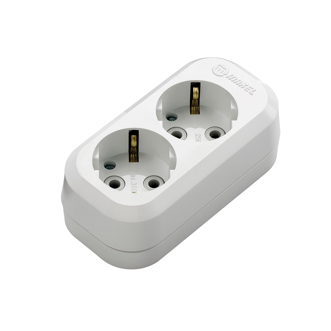 Grounded extension cordless socket Makel MGP