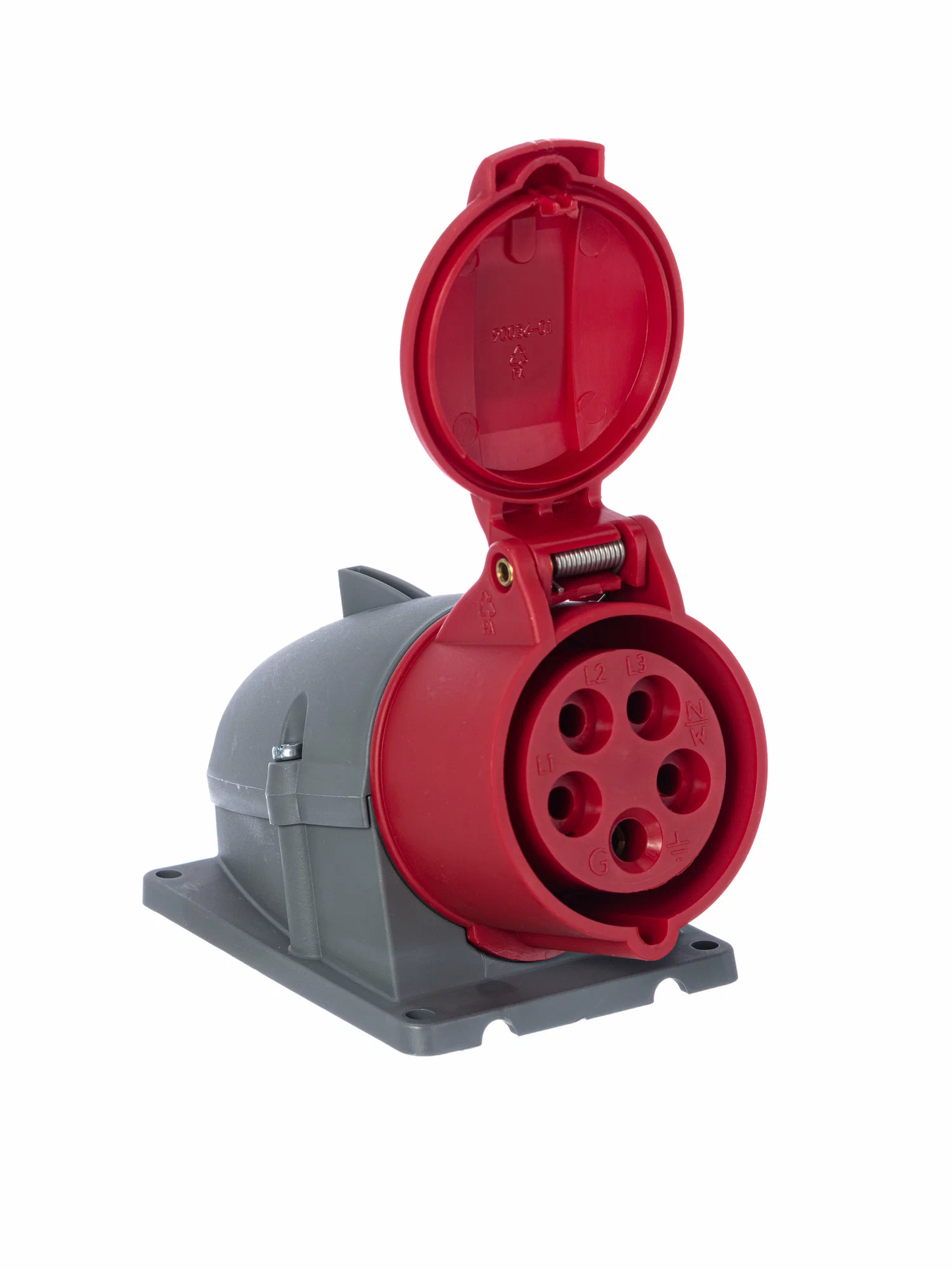 Three-phase power socket + plug 3P+E+N
