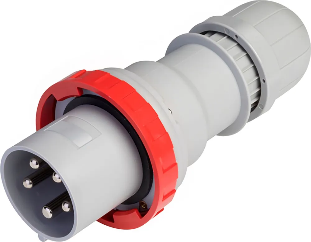 Three-phase power socket + plug 3P+E+N