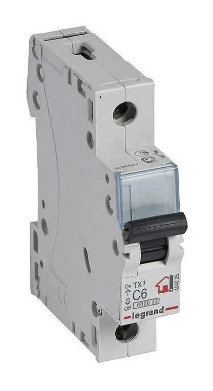 Ավտոմատ անջատիչ Legrand TX3 1-P 6A-63A (C)  6kA