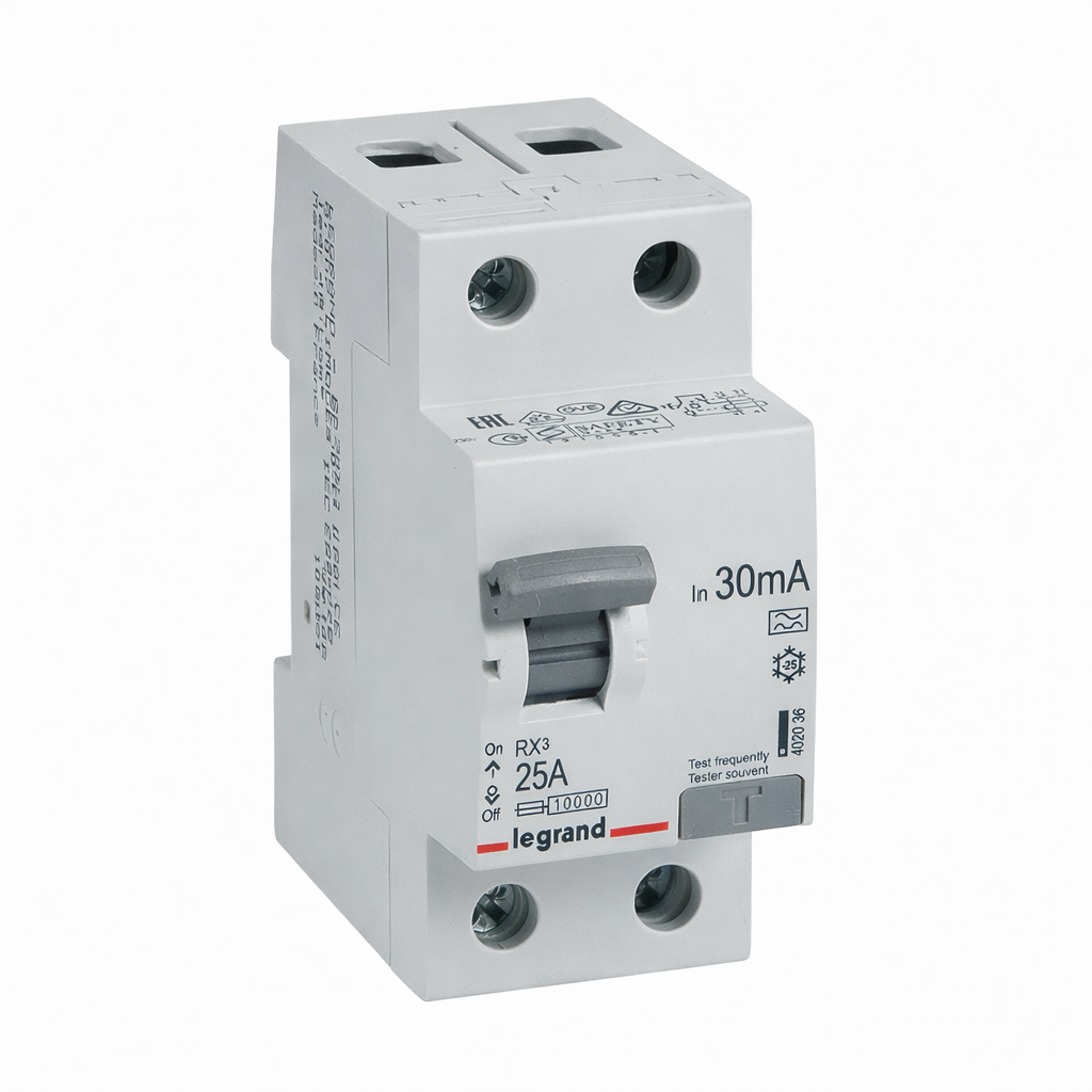 Դիֆֆերենցիալ Անջատիչ(UZO) Legrand RX3 2P 25A-63A 30mA