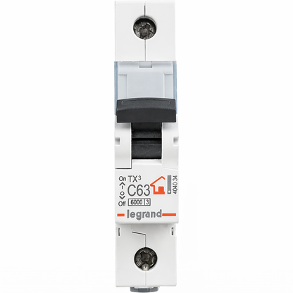 Ավտոմատ անջատիչ Legrand TX3 1-P 6A-63A (C)  6kA